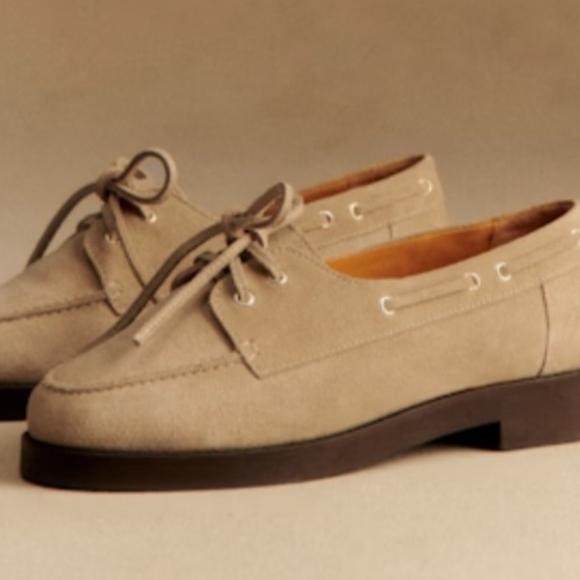 Sezane Women's Tan Suede Moccasins - Picture 2 of 6